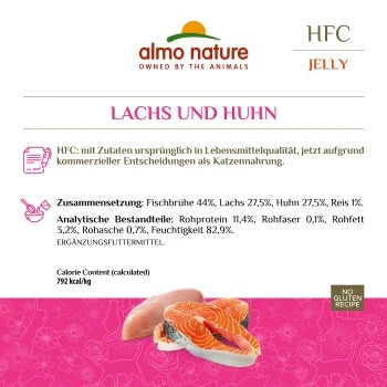 Almo Nature HFC Jelly 24x70g Lachs Und Huhn 4 Almo Nature HFC Jelly 24x70g Lachs Und Huhn – Bild 2
